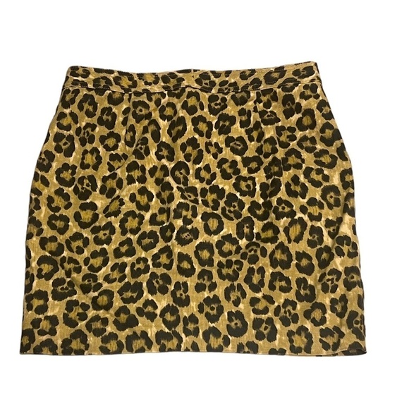 Lauren Ralph Lauren linen blend leopard print button down skirt - Picture 3 of 7